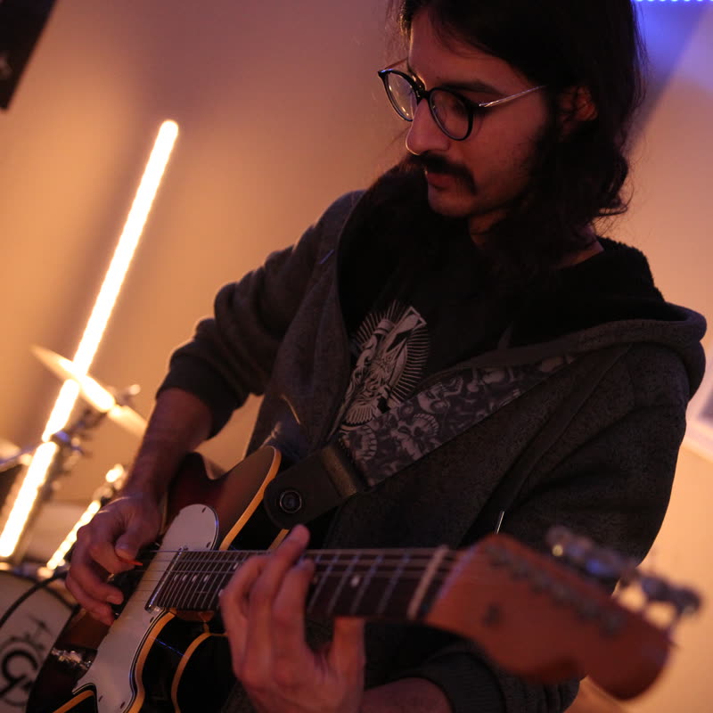 Hamza performing during a rehearsal run-through