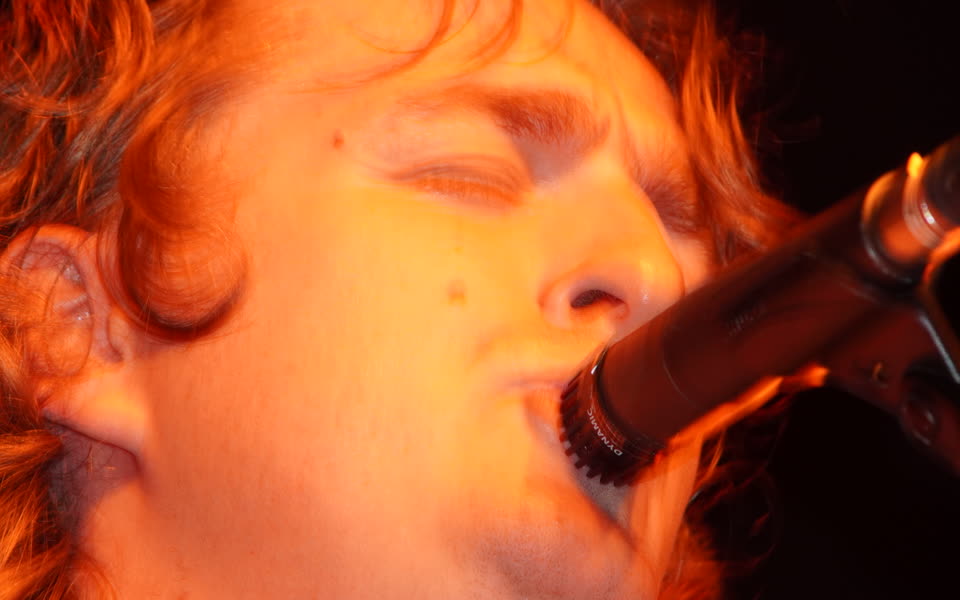 Spencer performing at Cameron House