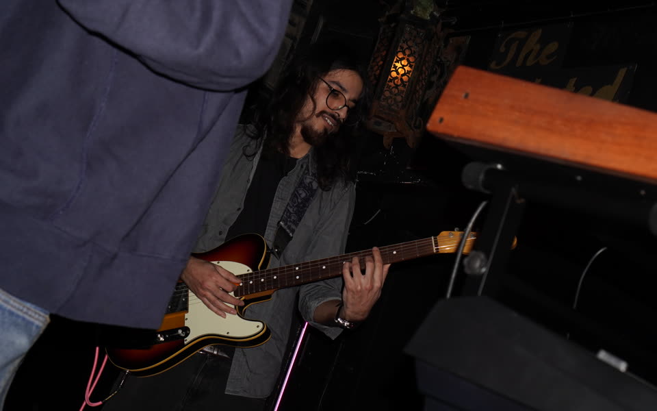 Hamza on stage at Painted Lady