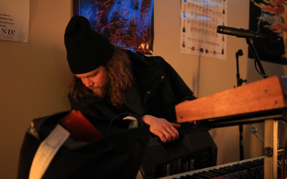 Bennett during the recording session