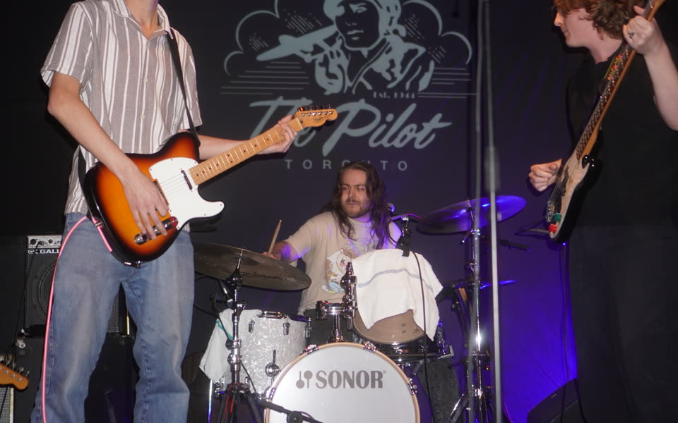 Kevin playing drums at The Pilot